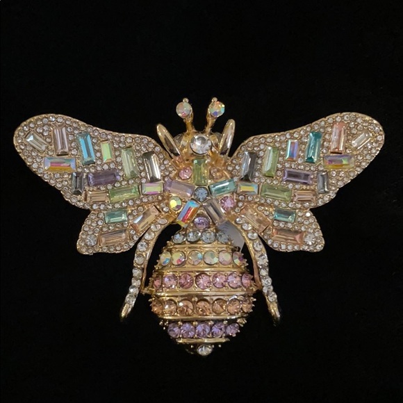 Christian Siriano Jewelry - Christian Siriano Multi Stone Bee Pin NWT